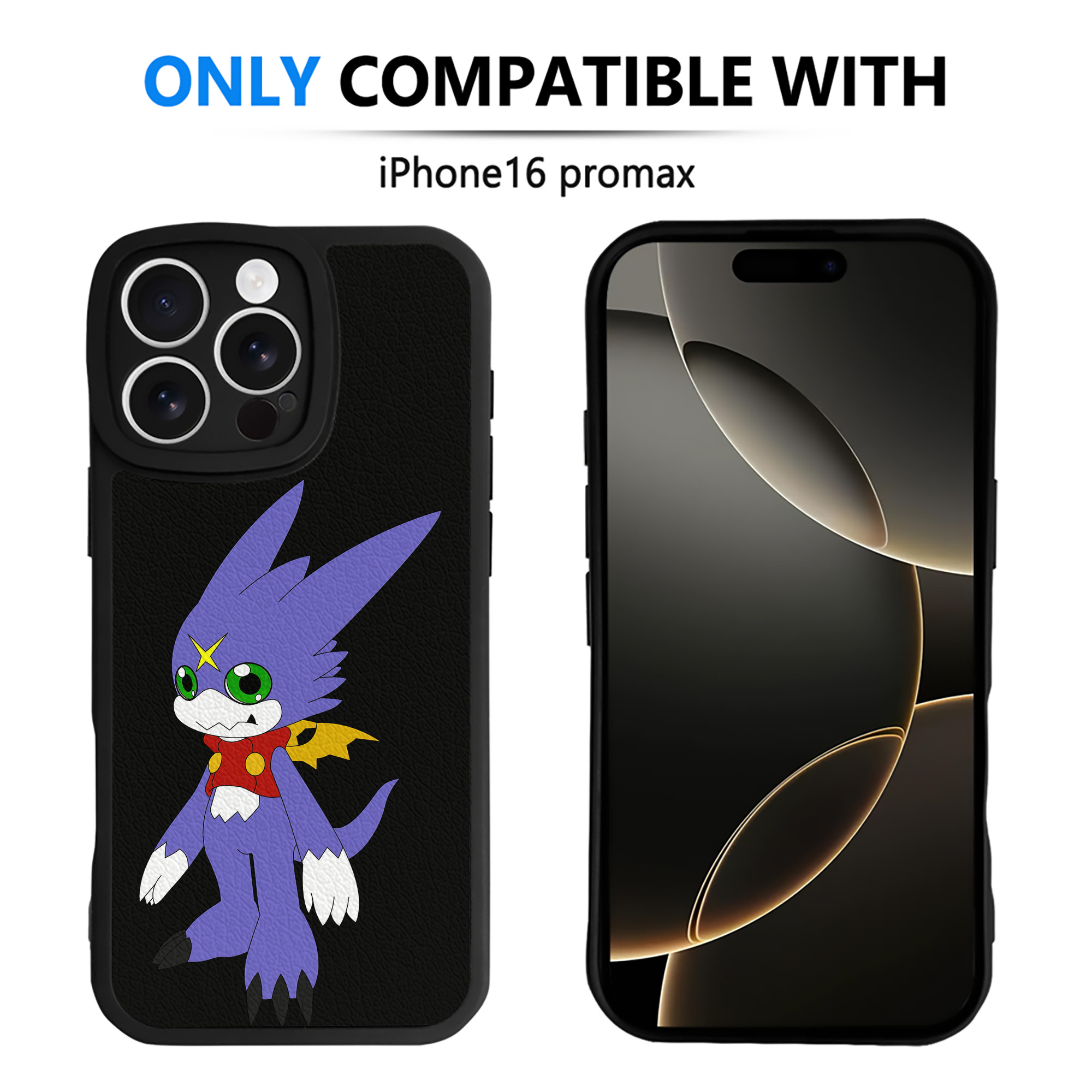 （画像用） Digimon デジタルモンスター/デジモン 【iPhone 16シリーズ対応】シリコンスマホケース（レザー調） 材質：シリコン